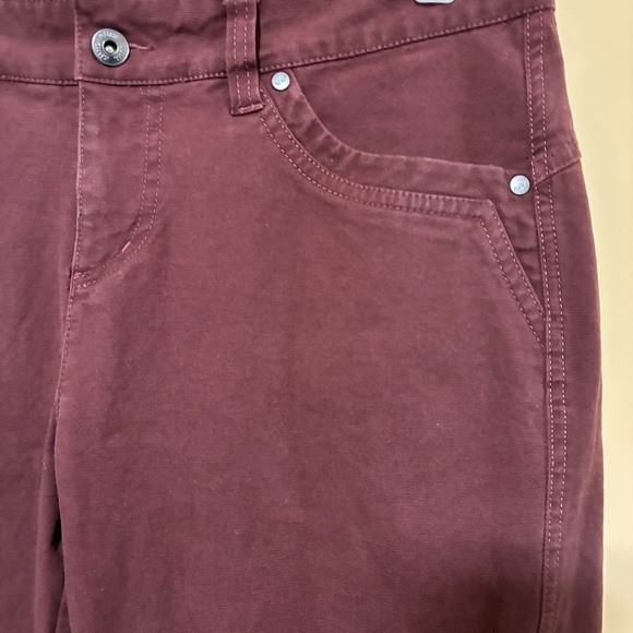 Kuhl Brooke Skinny Pants Women’s 8 Long Maroon Stretch Ankle Tapered Mid-Rise - Picture 3 of 8